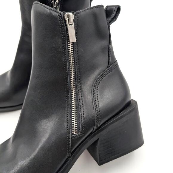 Steve Madden Ruthy Ankle Boots Side Zip Women's Leather Black Size US8M EU39 - Picture 10 of 11